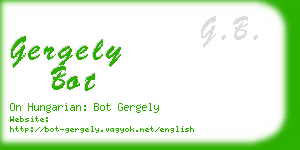 gergely bot business card
